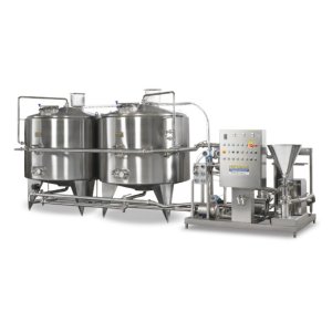A compact set of devices for preparing and mixing drinks