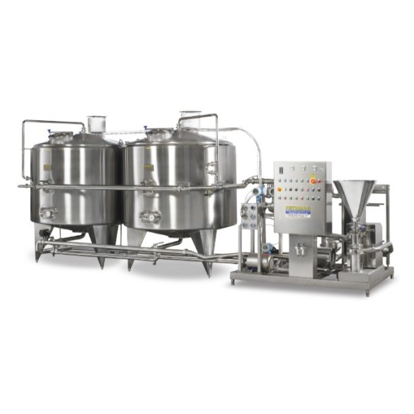 A compact set of devices for preparing and mixing drinks