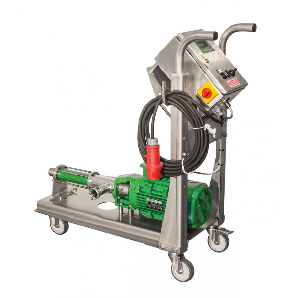 Screw pump with frequency converter