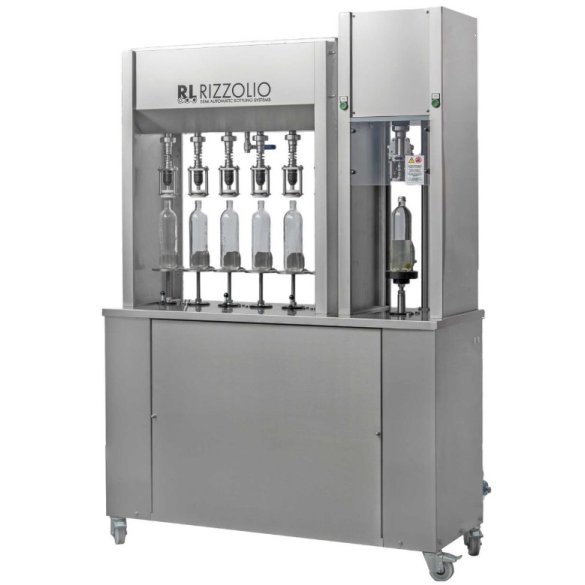Filler for wine, juices, kombucha, cooking oil, etc. with a capper for aluminum caps