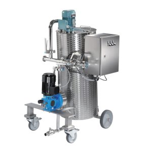 Mixing and dosing unit