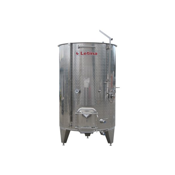 The tank with air cap and slope bottom for red wine maceration
