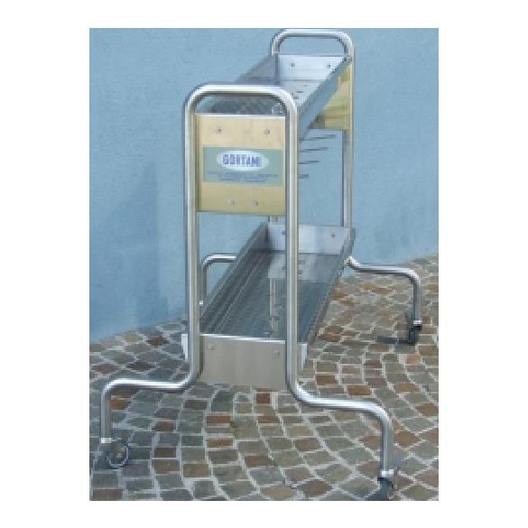 Stainless steel trolley for couplings, tips, and hoses